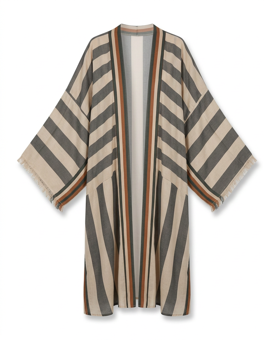 Free Spirit Striped Boho Kimono