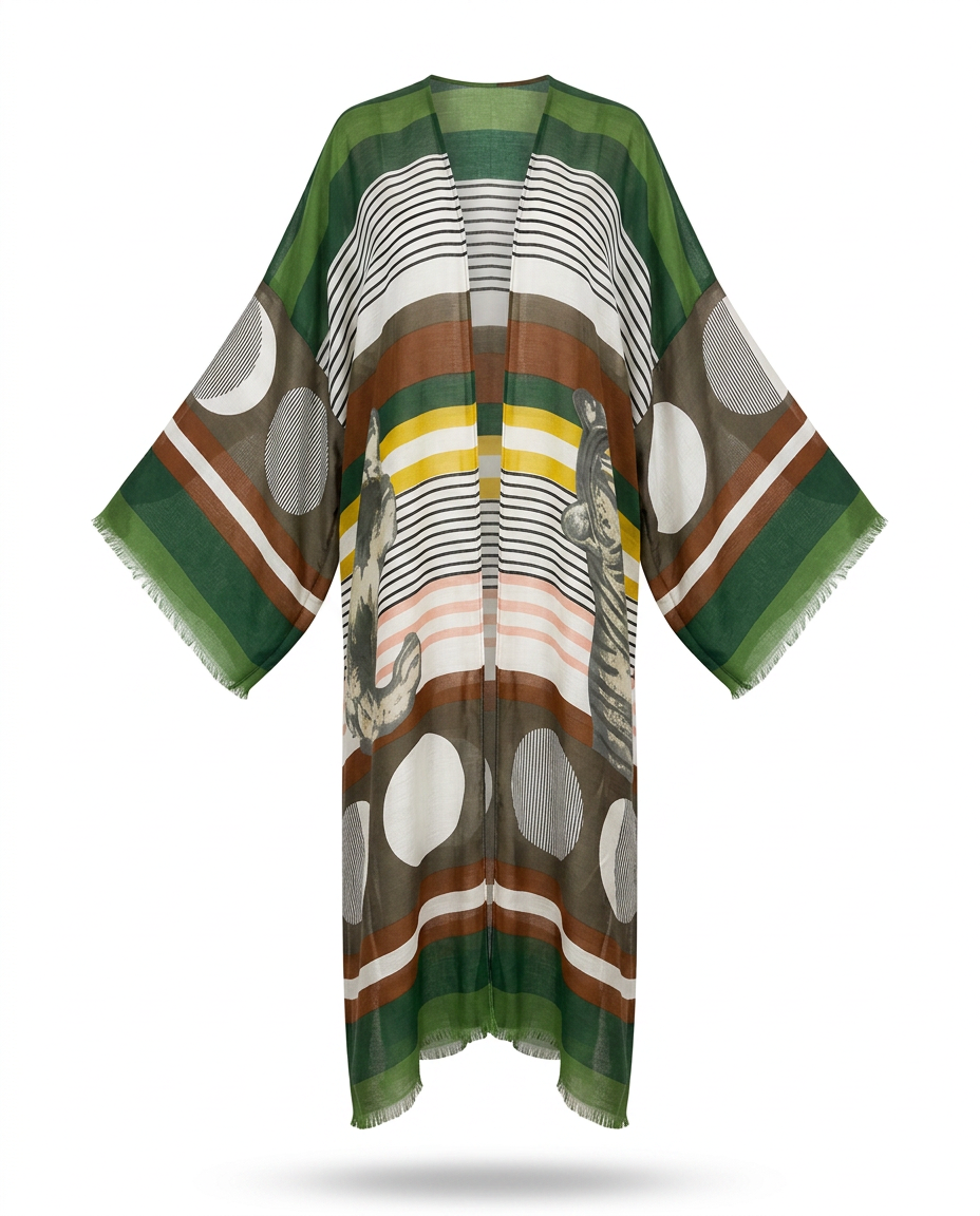 Liberated Printed Maxi Kimono