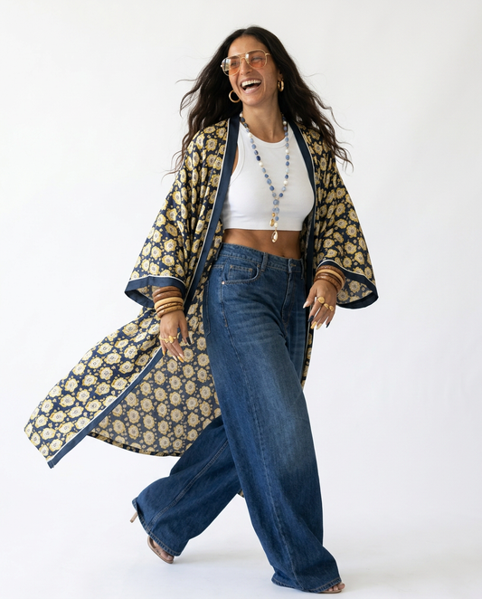 Radiant Printed Maxi Kimono