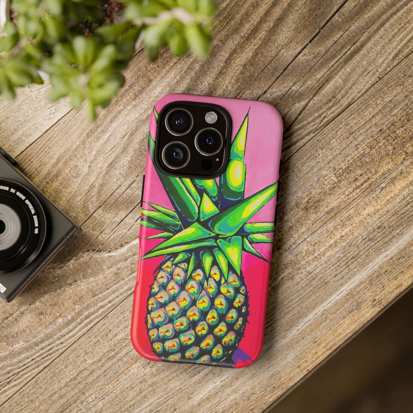 Neon Pineapple Tough Phone Case