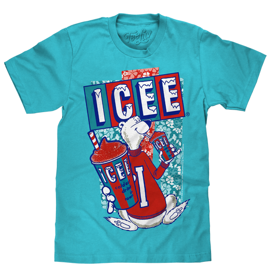 Hawaiian ICEE Polar Bear T-Shirt - Blue