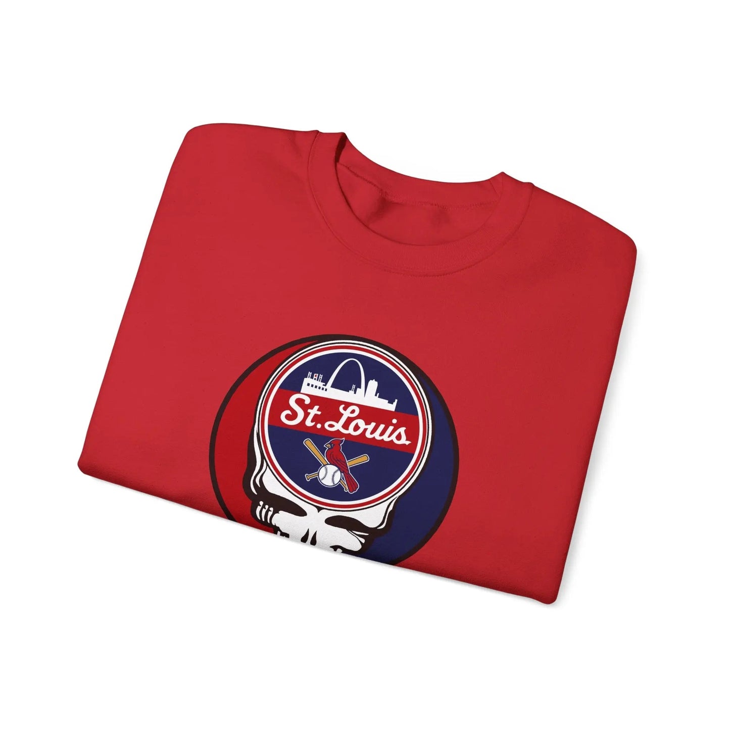 St. Louis Cardinals Original Stealie Grateful Dead Crewneck Grateful Dead Sweatshirt