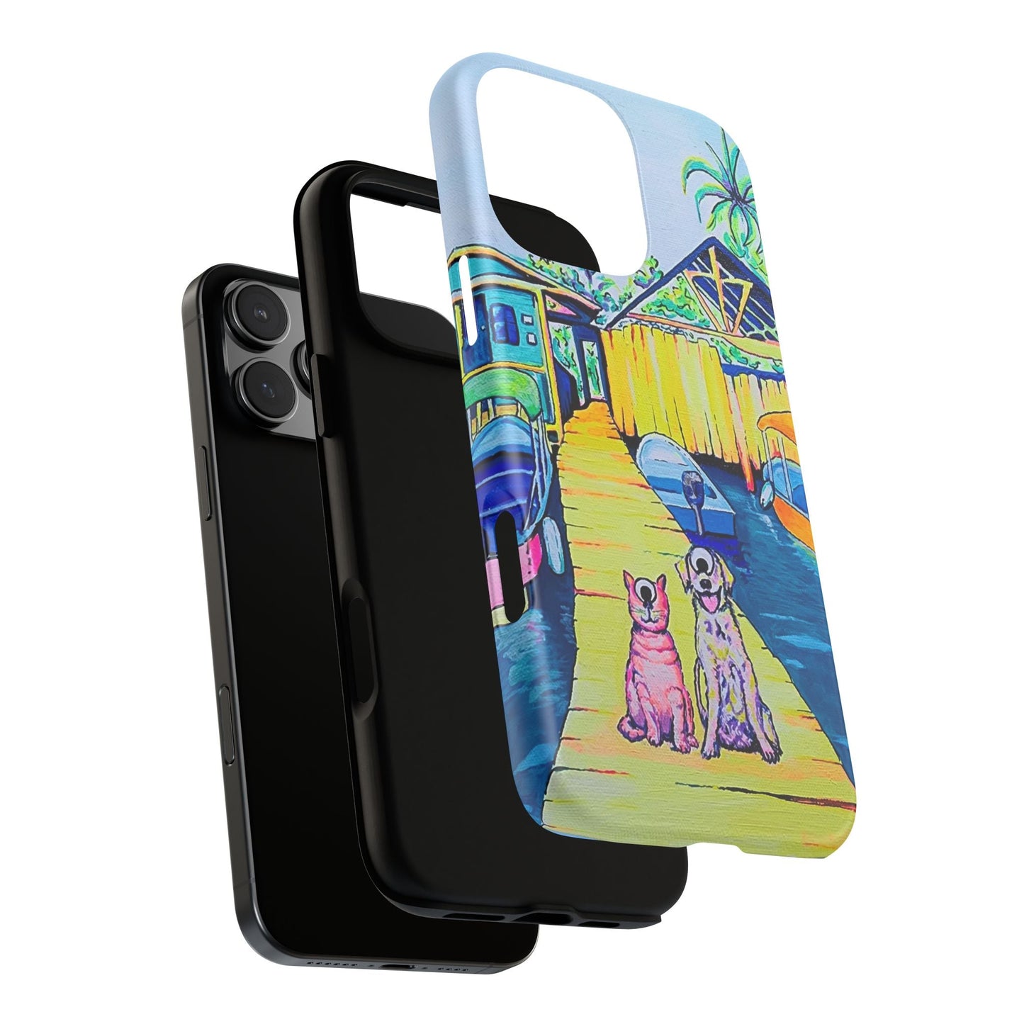 Cyclops Cat and Dog in Bocas Tough Phone Case