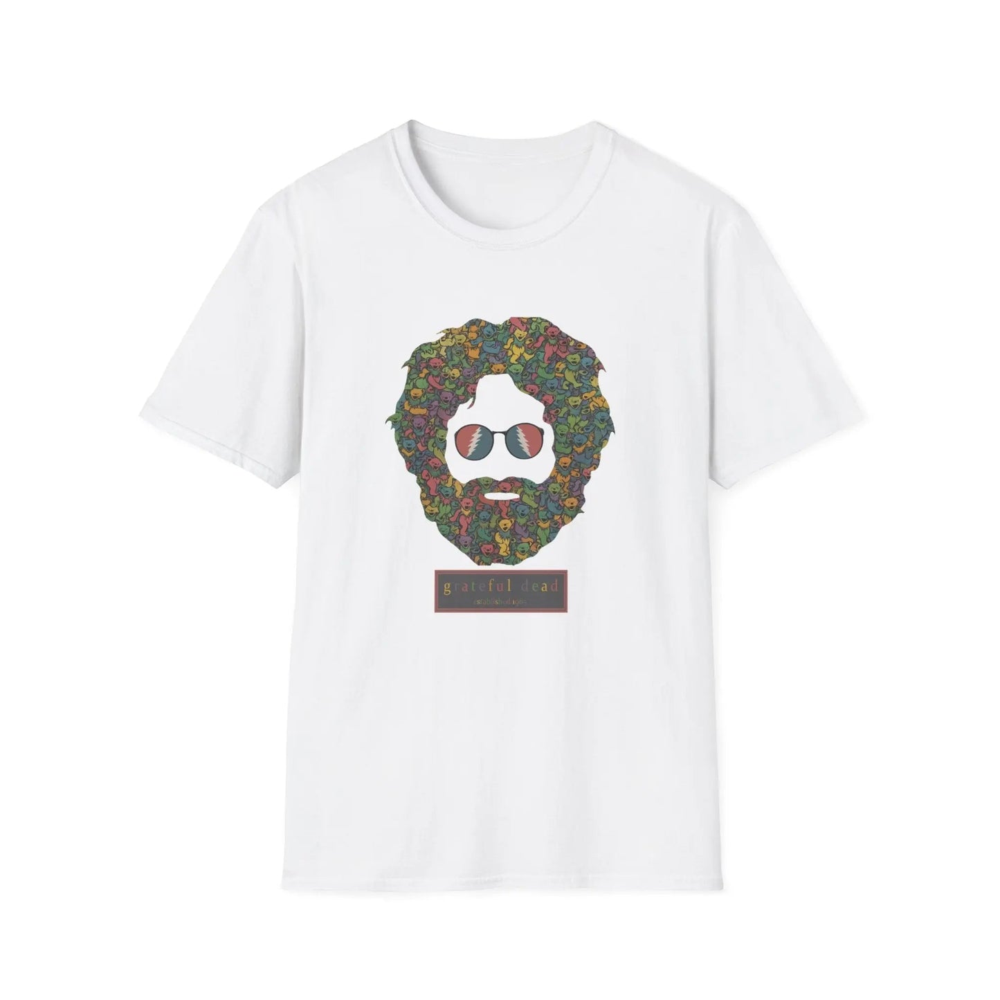 Jerry Garcia Dancing Bears Face - Vineyard Collection Grateful Dead T-Shirt