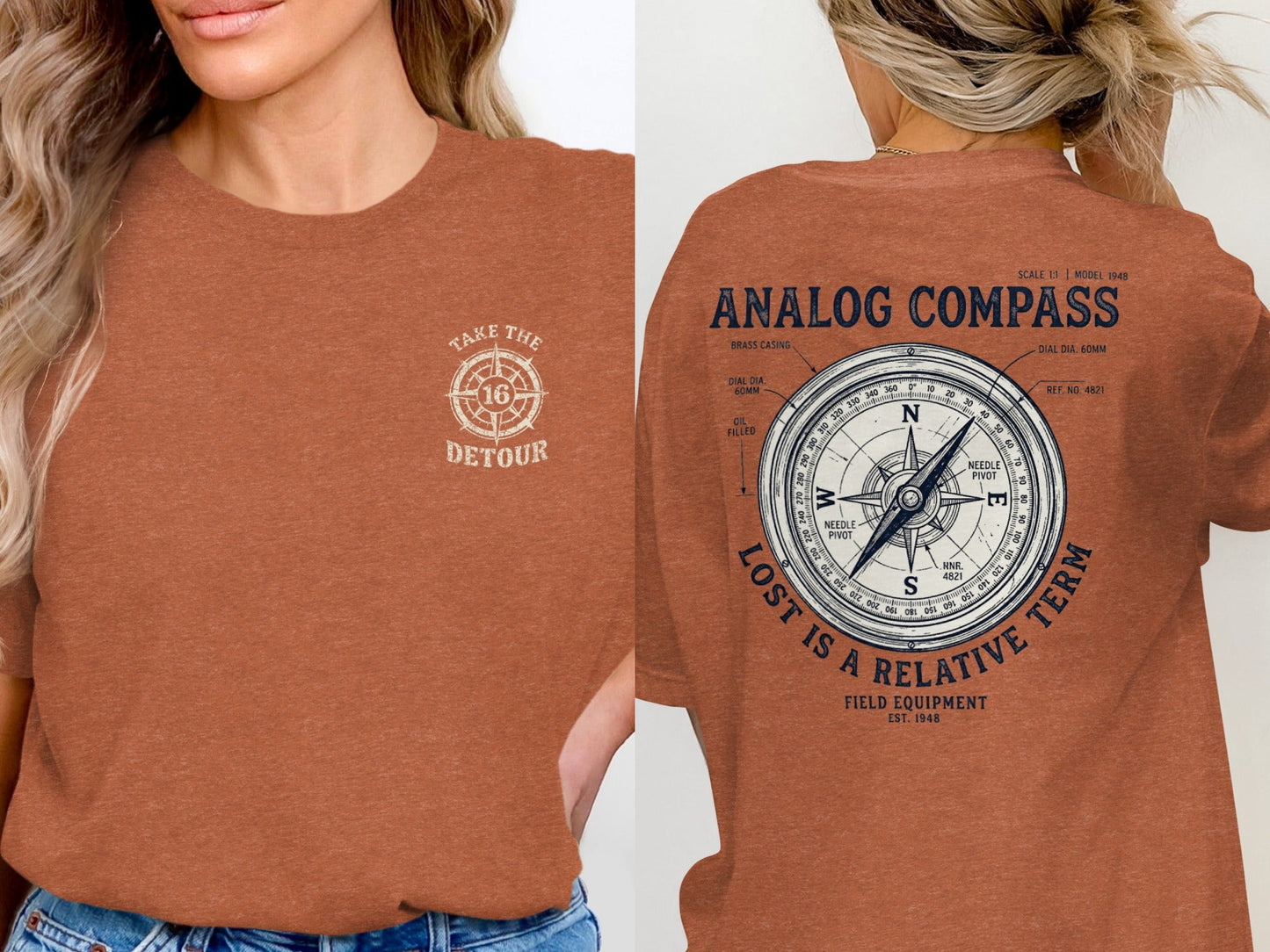 Analog Compass 'Lost Is A Relative Term' T-Shirt