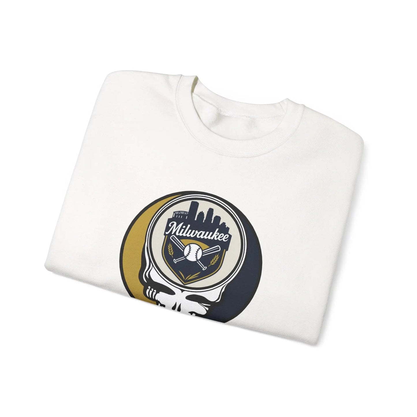 Milwaukee Brewers Original Stealie Grateful Dead Crewneck Grateful Dead Sweatshirt