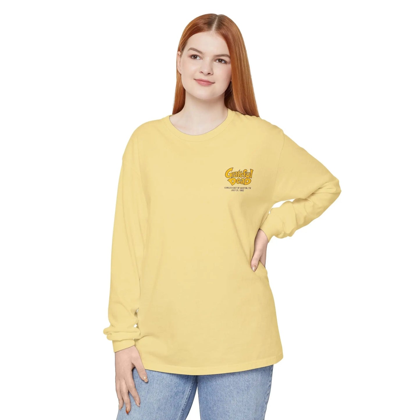 Austin, TX Grateful Dead Concert Garment-Dyed Long Sleeve T-Shirt