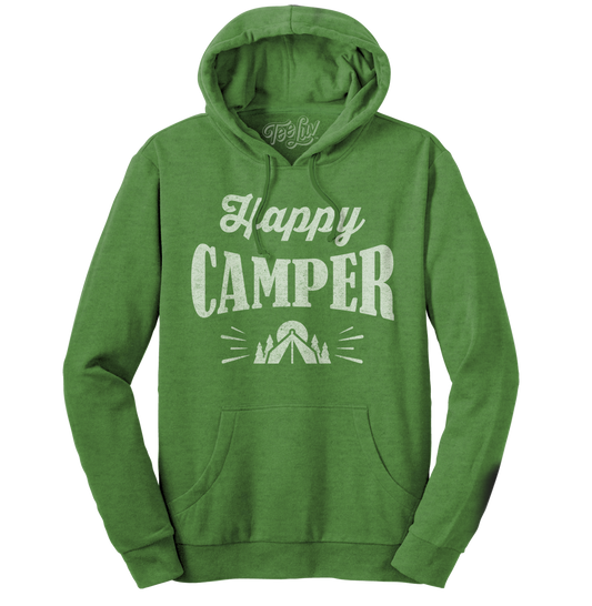Happy Camper Hooded Sweatshirt - Green