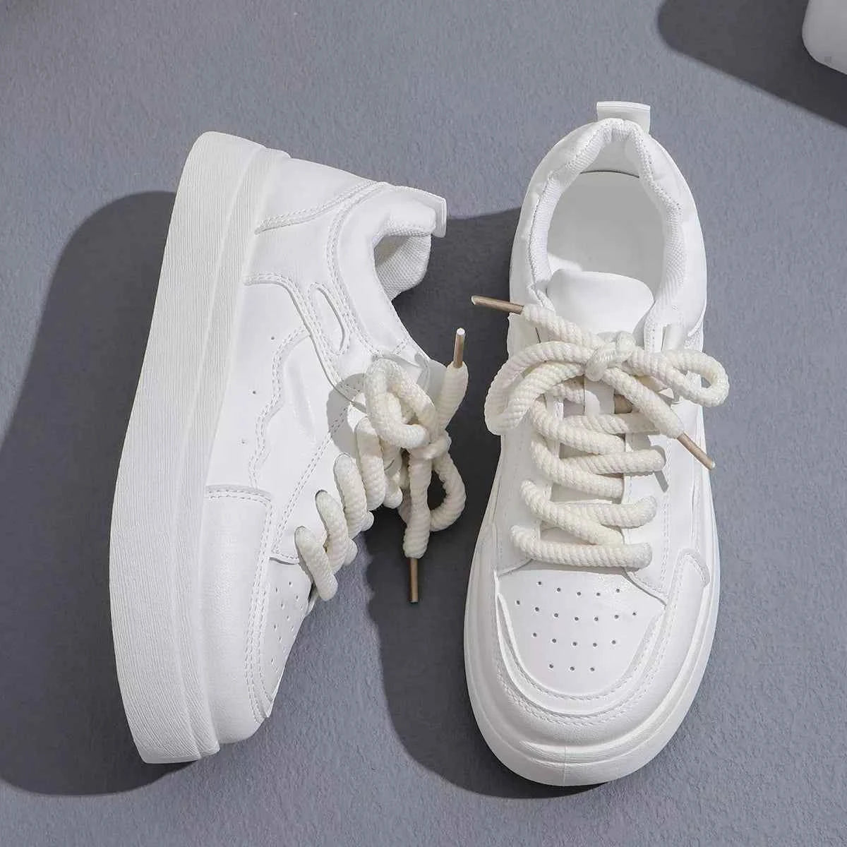 Round Toe Platform Sneakers