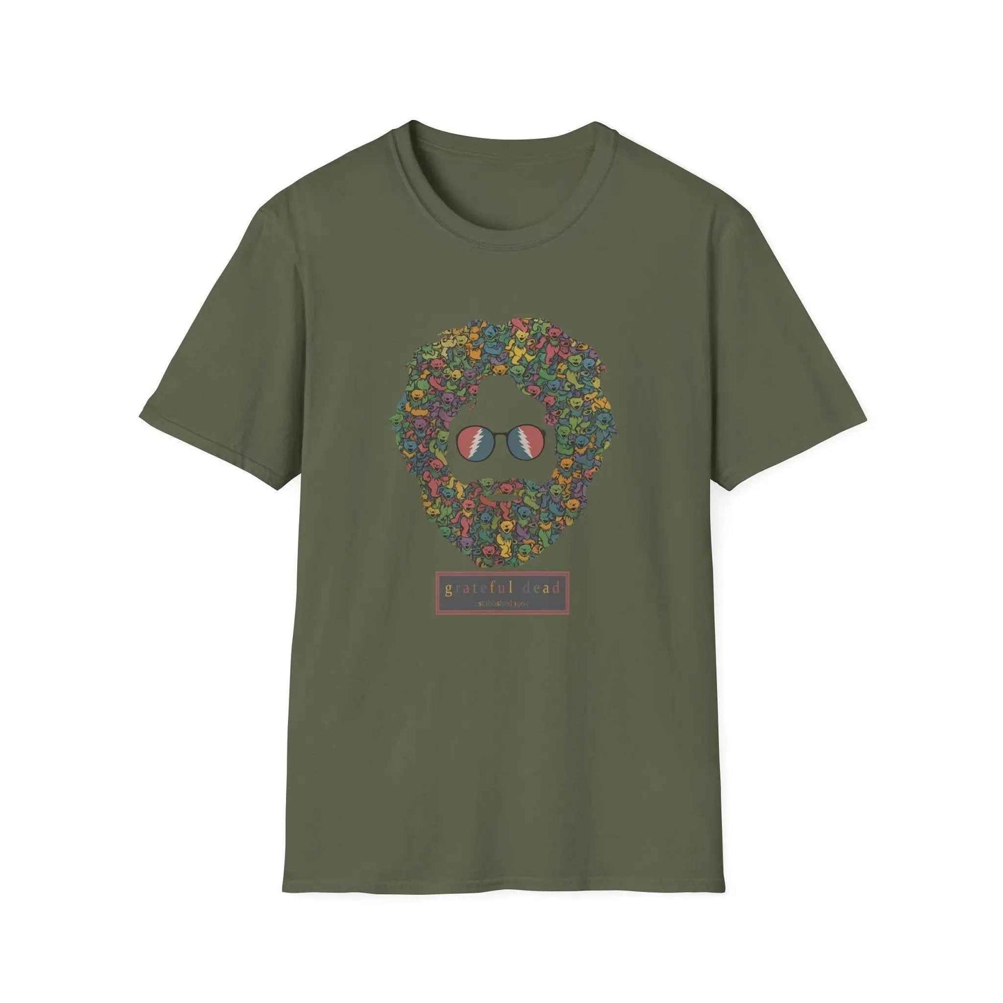 Jerry Garcia Dancing Bears Face - Vineyard Collection Grateful Dead T-Shirt