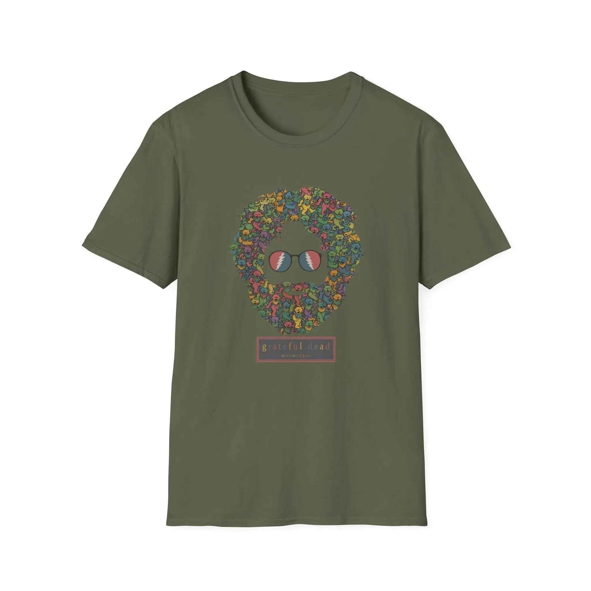 Jerry Garcia Dancing Bears Face - Vineyard Collection Grateful Dead T-Shirt