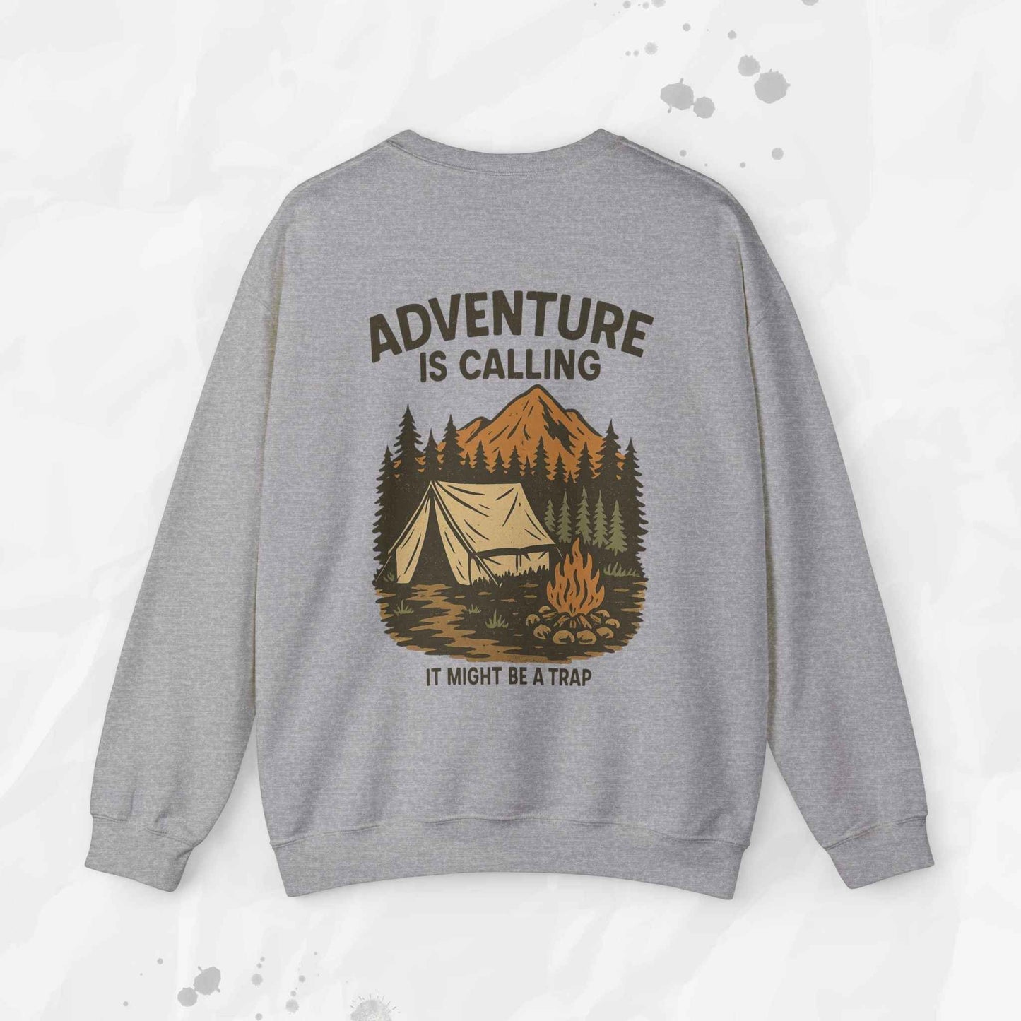 Adventure Is Calling (It Might Be a Trap) – Crewneck Sweatshirt