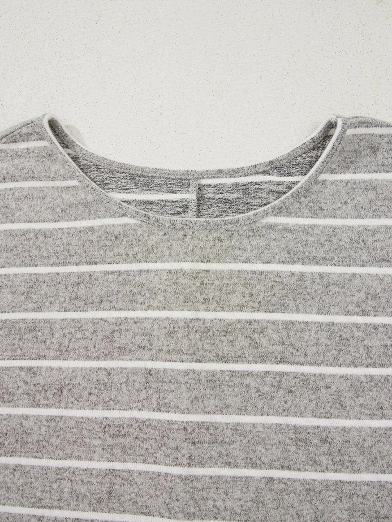 Striped Dolman Sleeve Drop Shoulder Top