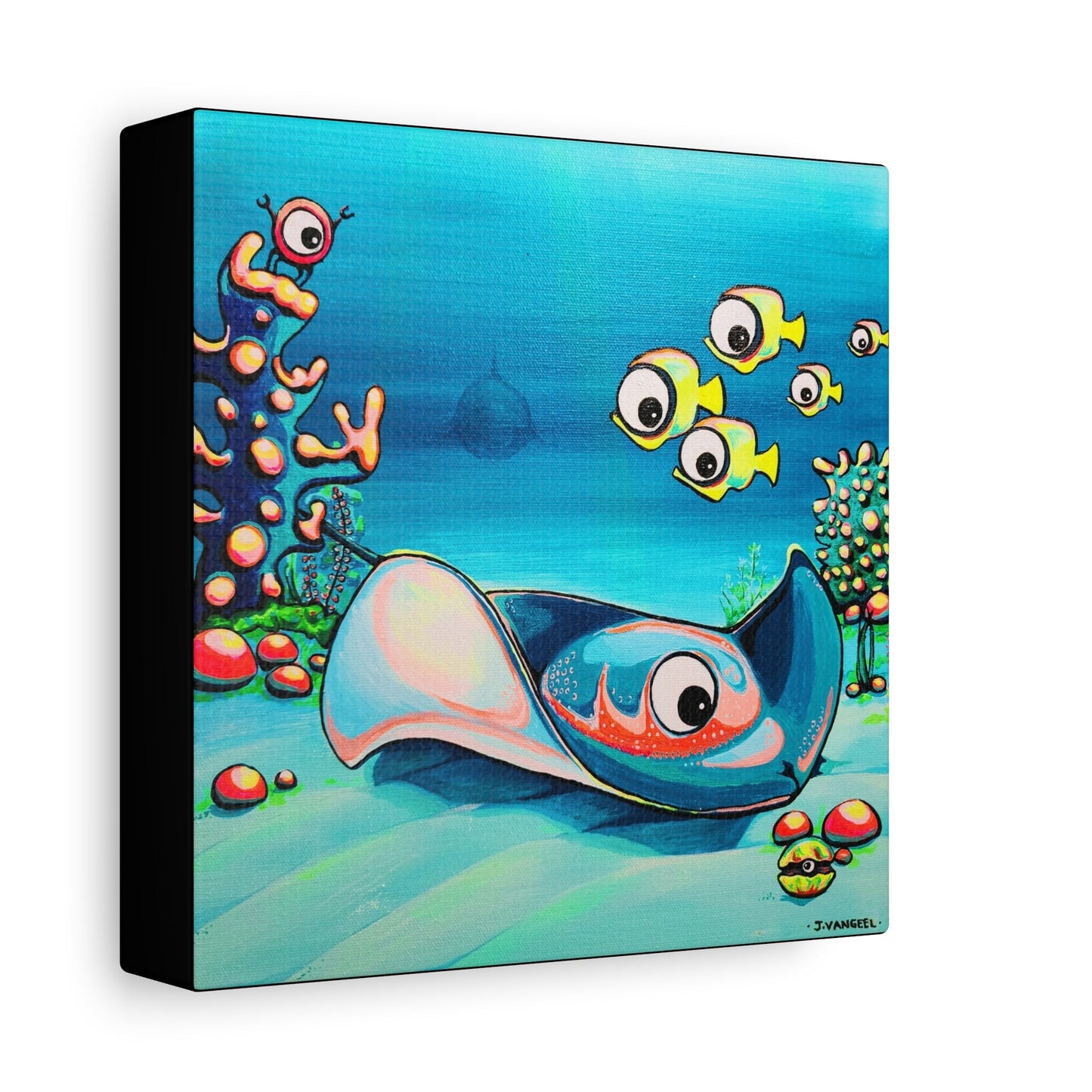Cyclops Stingray Canvas Print, Original Artist Design, Home Decor Wall Art