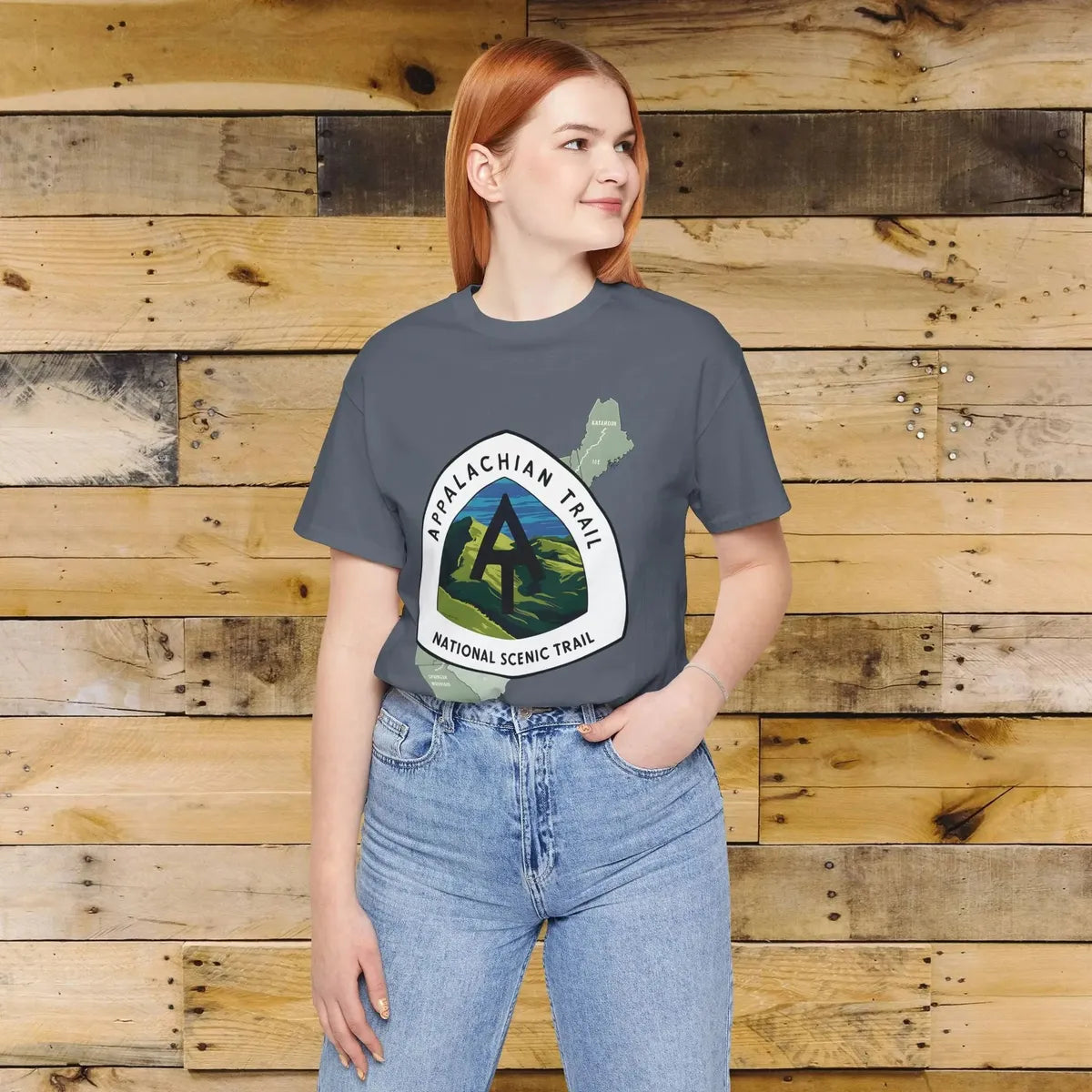 Appalachian Trail Unisex Jersey T-Shirt Logo Emblem Mountain Camp Hike Tee