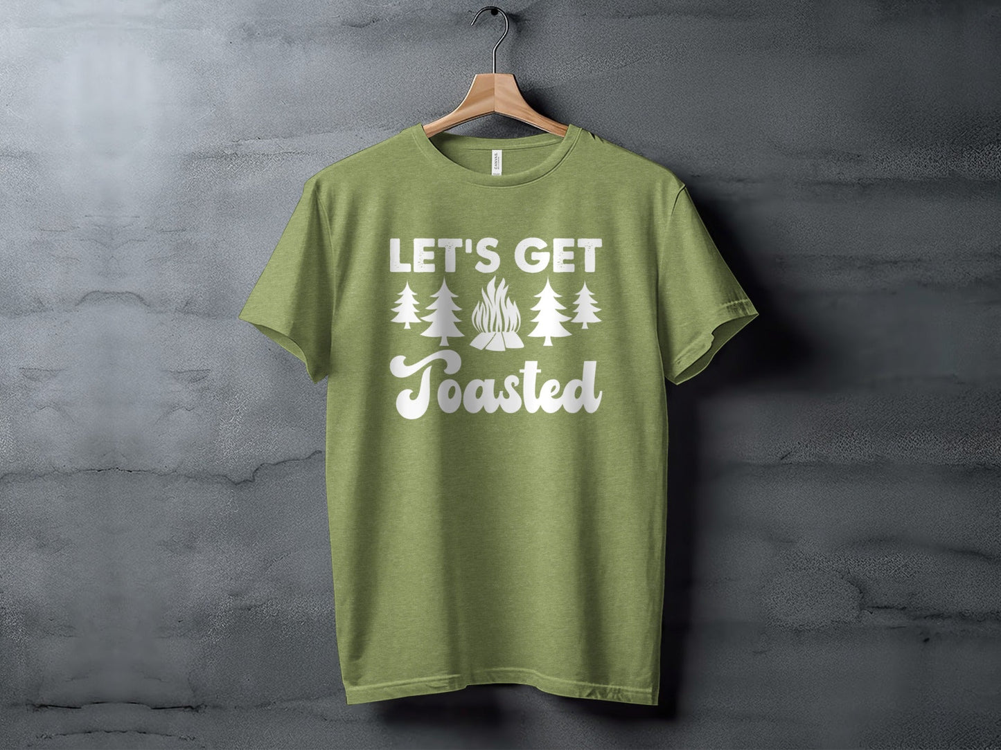 Lets Get Toasted Outdoors Bonfire Forest Fun T-Shirt