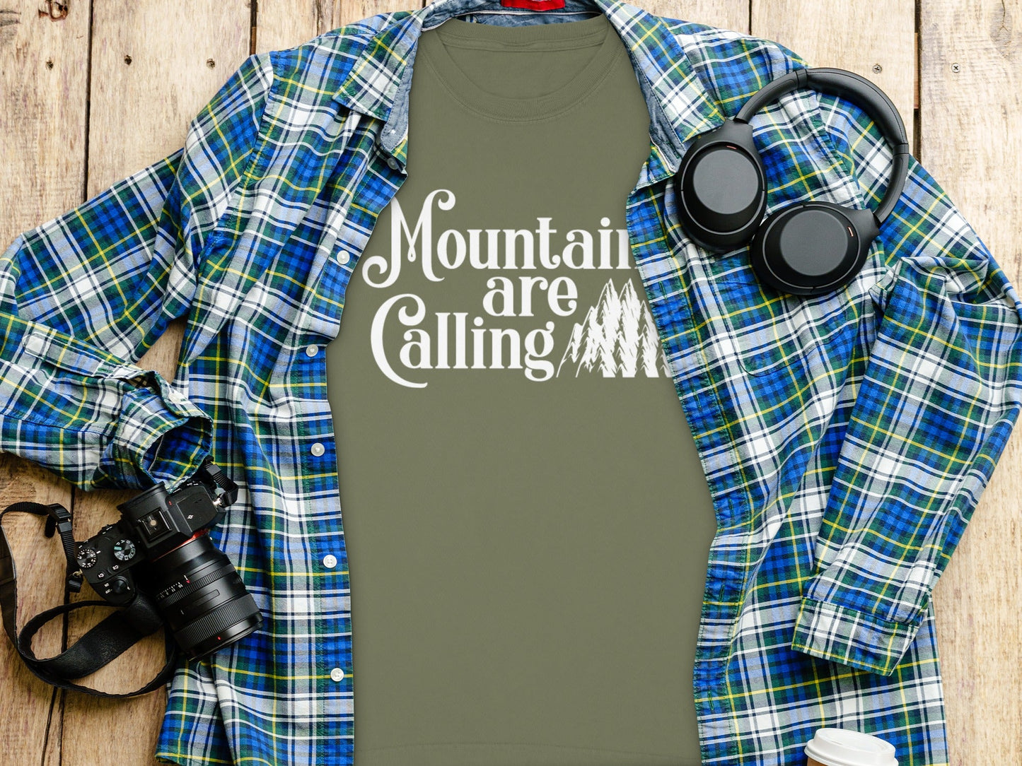 Mountains Are Calling With Mountain Peaks Art Long Sleeve T-Shirt