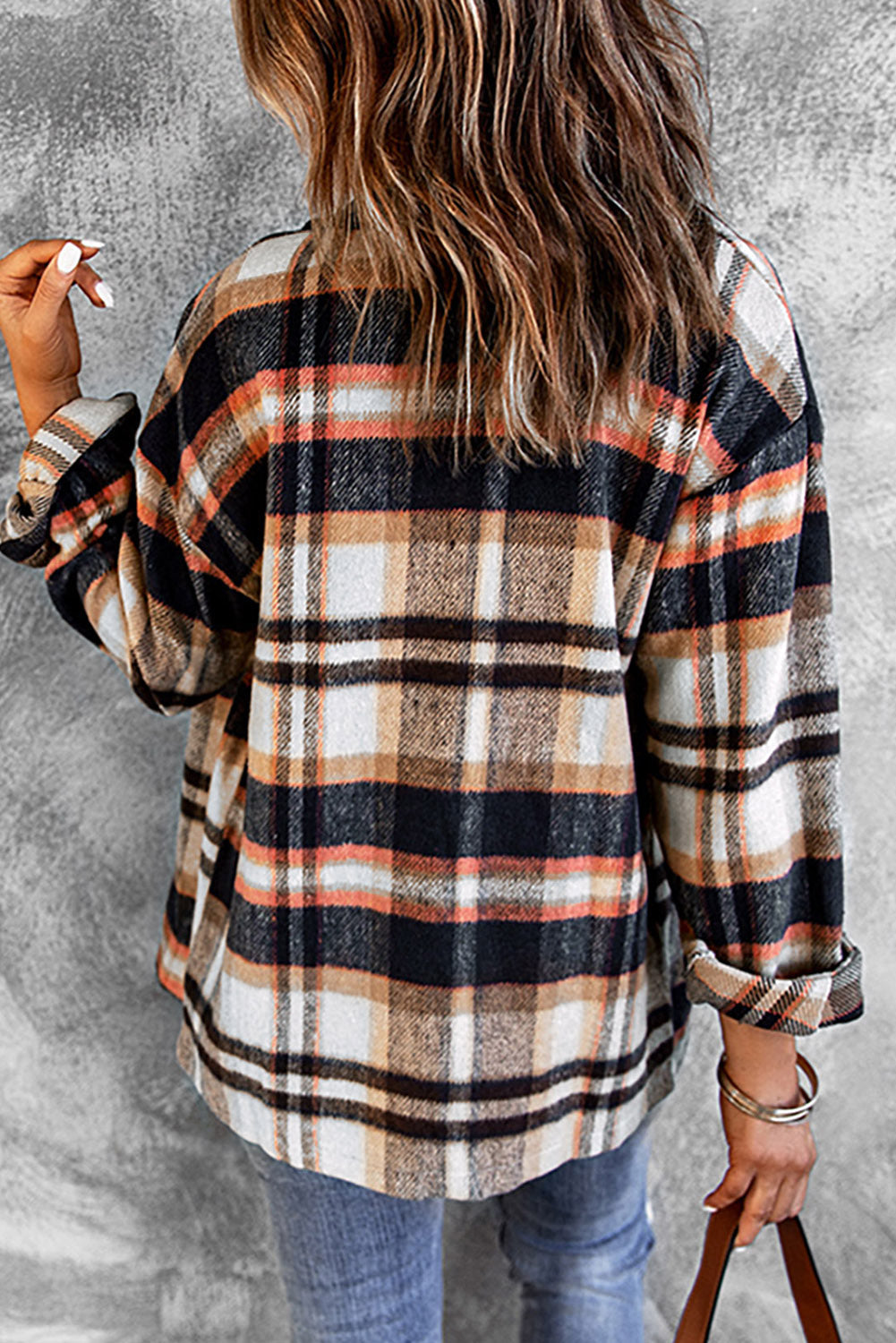 Multicolor Plaid Casual Button Up Flannel Shacket Anytime