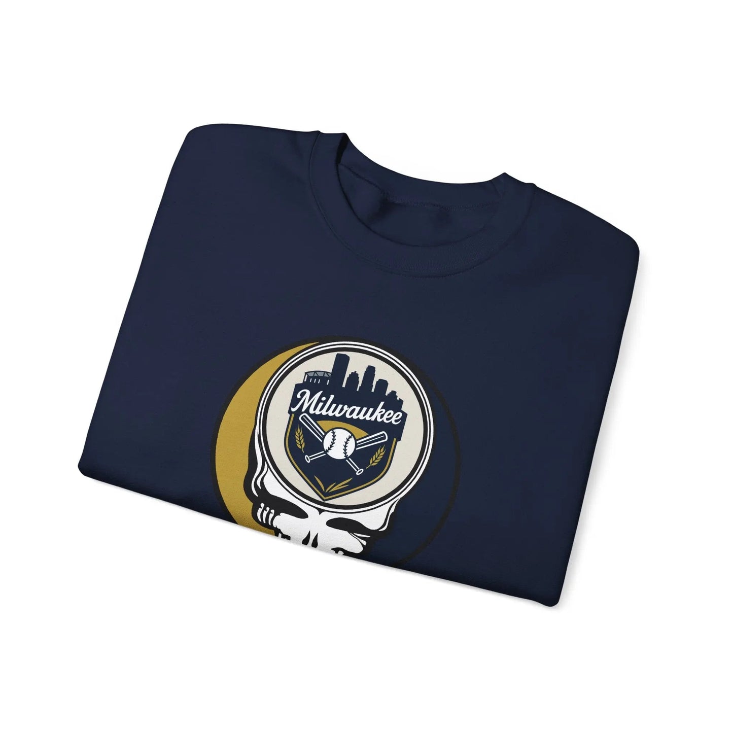 Milwaukee Brewers Original Stealie Grateful Dead Crewneck Grateful Dead Sweatshirt