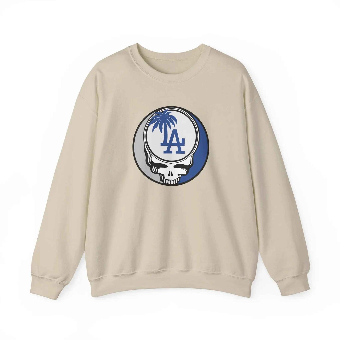 Los Angeles Dodgers Original Stealie Grateful Dead Crewneck Grateful Dead Sweatshirt