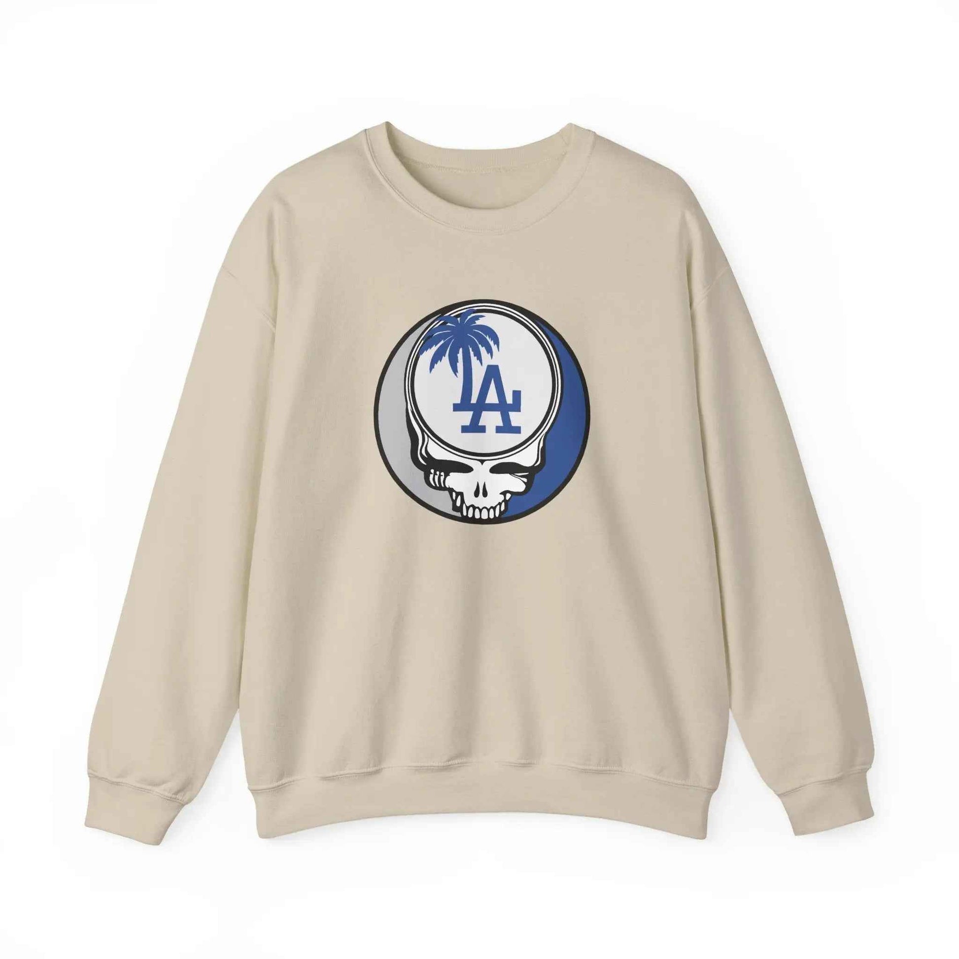 Los Angeles Dodgers Original Stealie Grateful Dead Crewneck Grateful Dead Sweatshirt