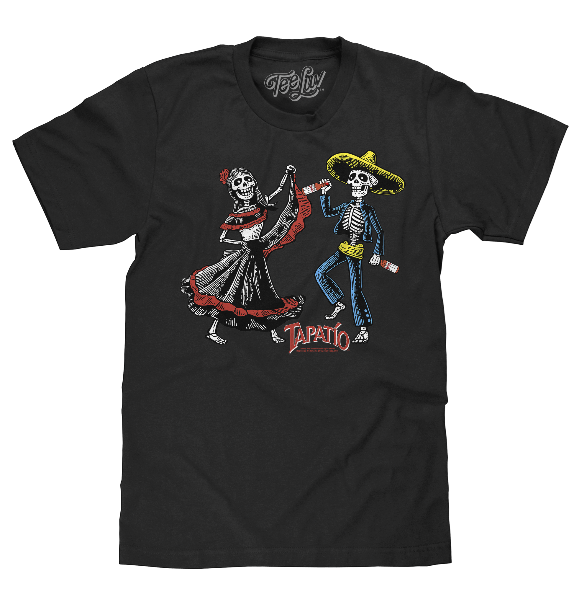 Tapatio Hot Sauce Day Of The Dead T-Shirt - Black
