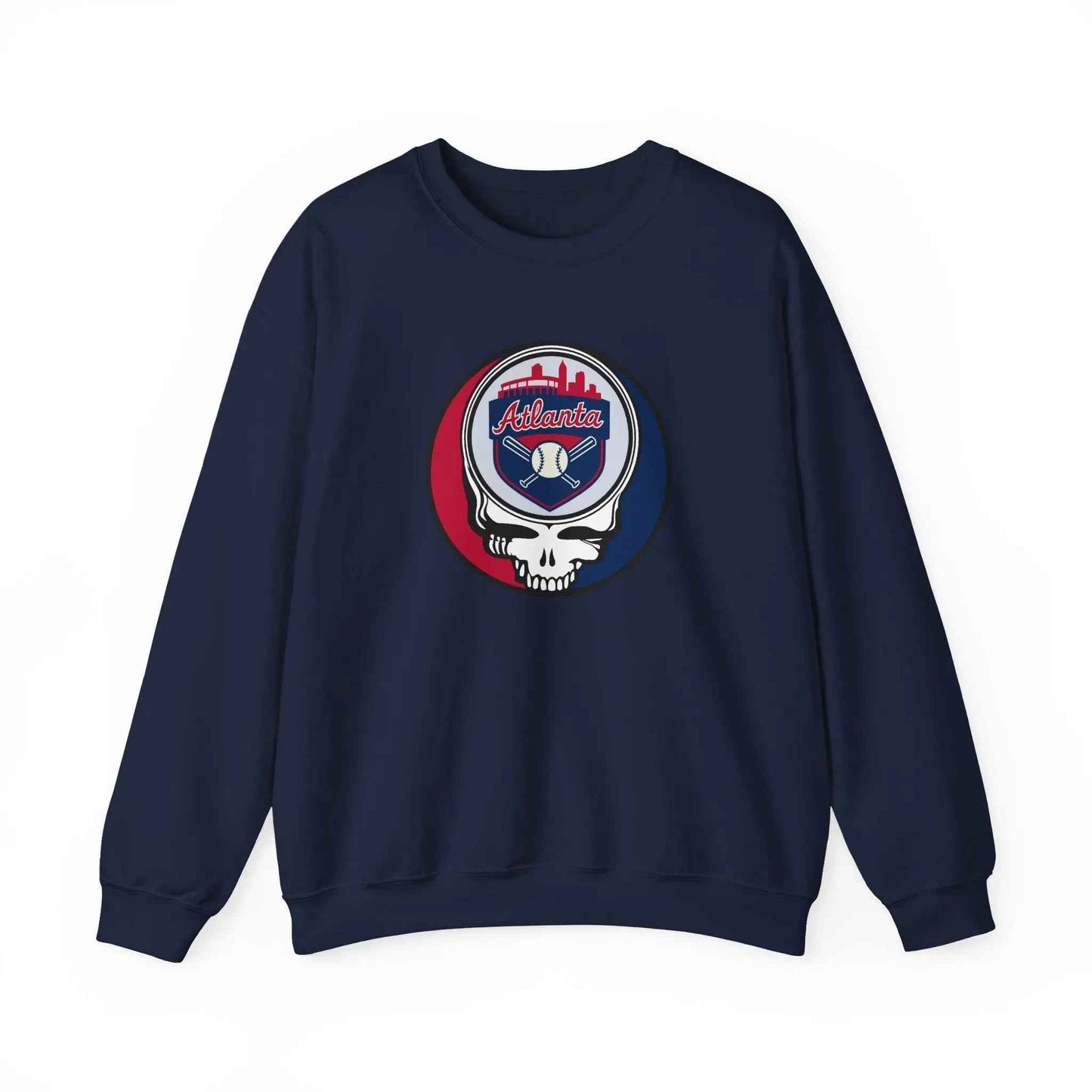 Atlanta Braves Original Stealie Grateful Dead Crewneck Grateful Dead Sweatshirt