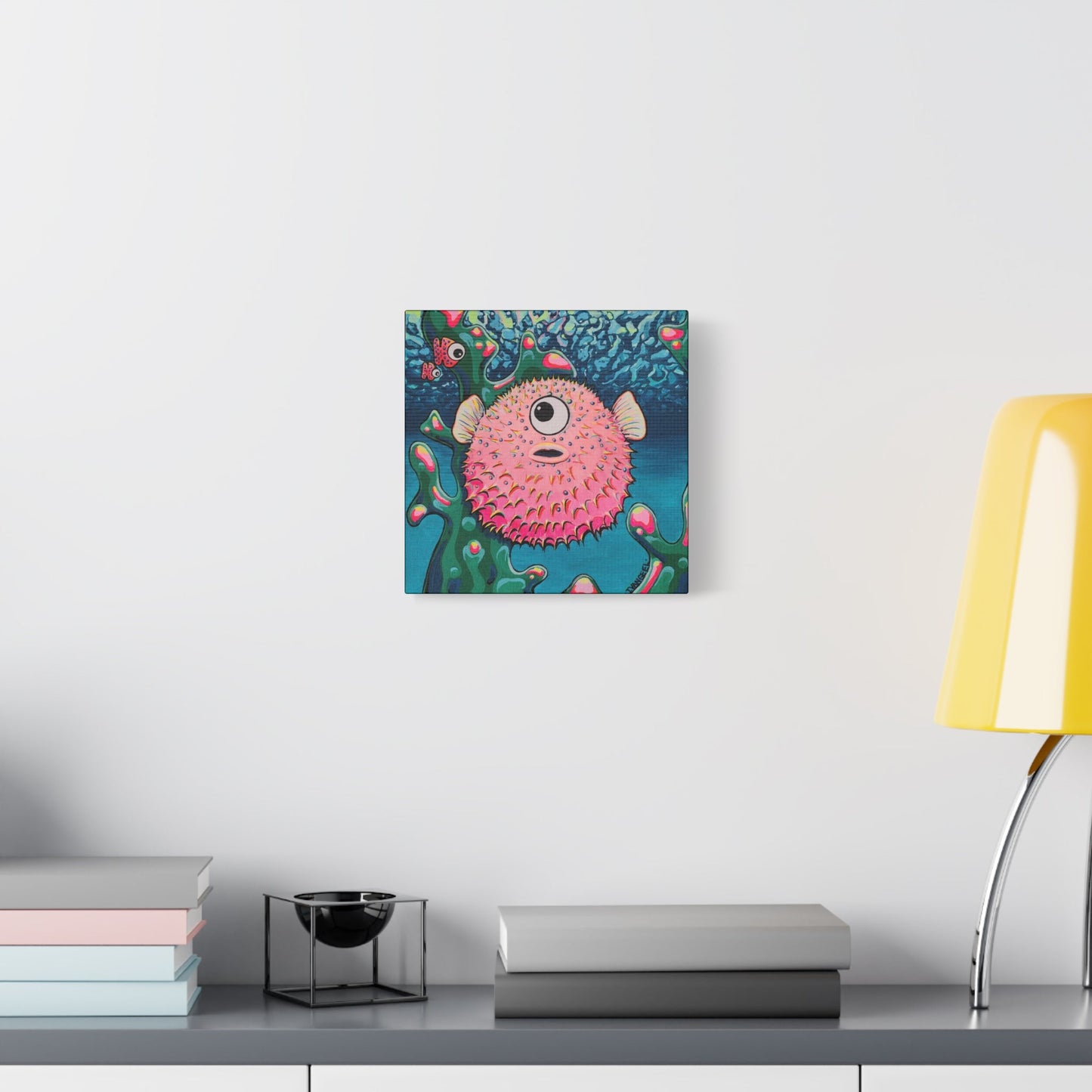 Cyclops Pufferfish Canvas Print - Home Decor Wall Art