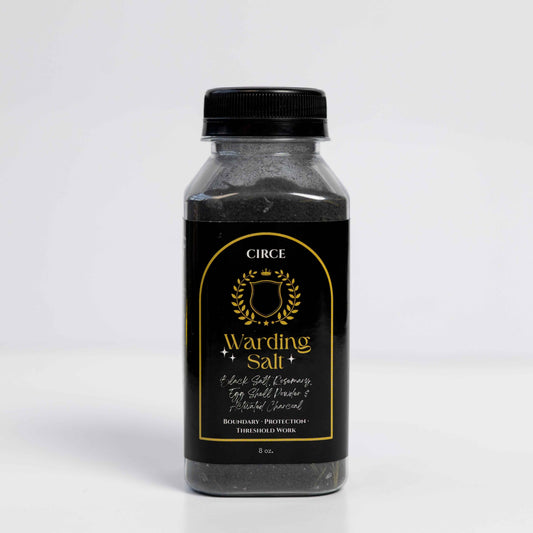 Warding Salt – Ritual Protection Blend with Black Salt, Rosemary & Activated Charcoal (8 oz)
