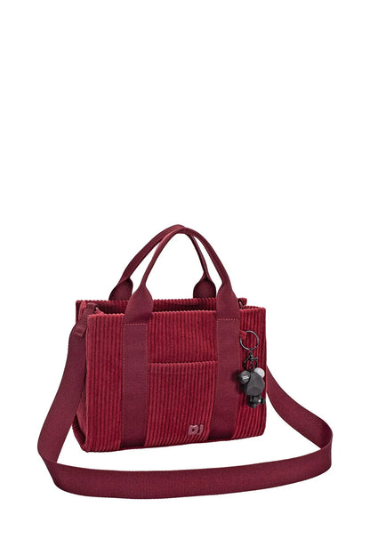 David Jones Corduroy Handbag With Charm Details Retro