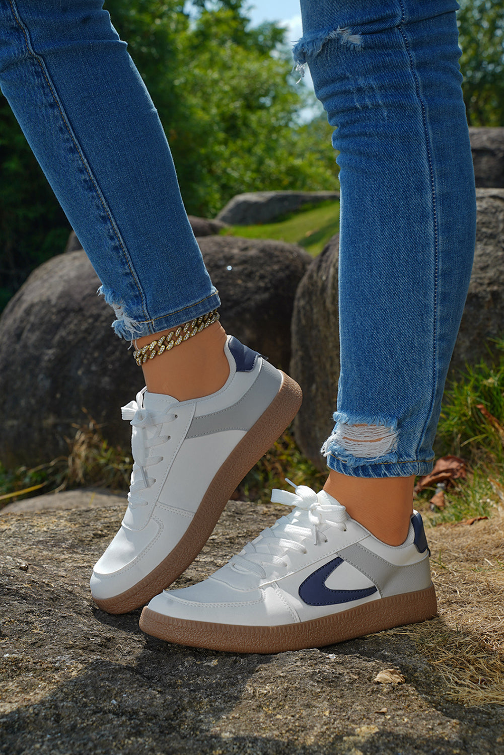 Elizabeth Leather Lace Up Sneakers