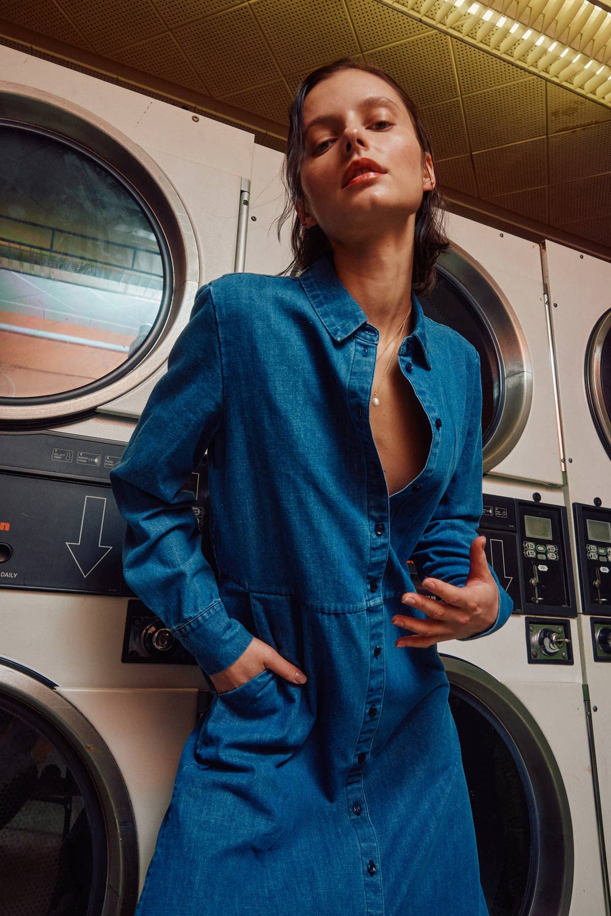 The Sunday Stroll Denim Shirt Dress