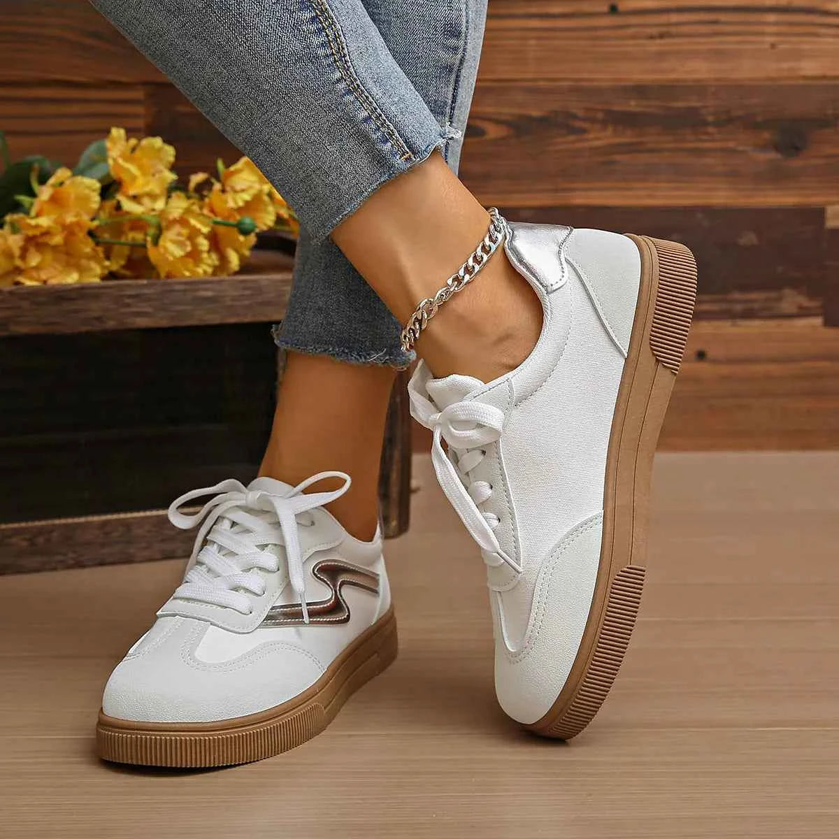 Lace Up Platform Sneakers
