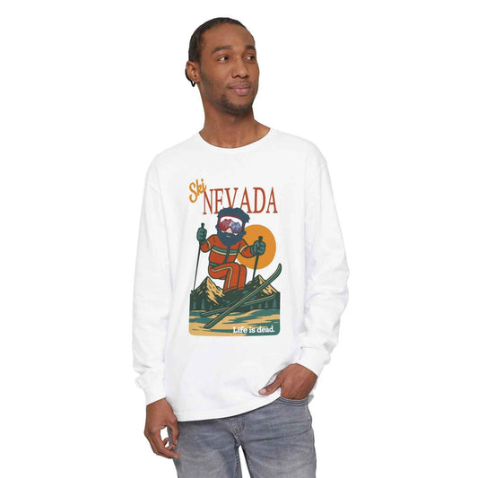 Ski Nevada - Life is dead.® Mountain Collection Garment-Dyed Long Sleeve T-Shirt