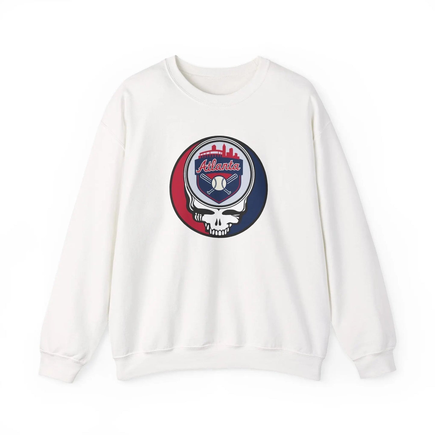Atlanta Braves Original Stealie Grateful Dead Crewneck Grateful Dead Sweatshirt