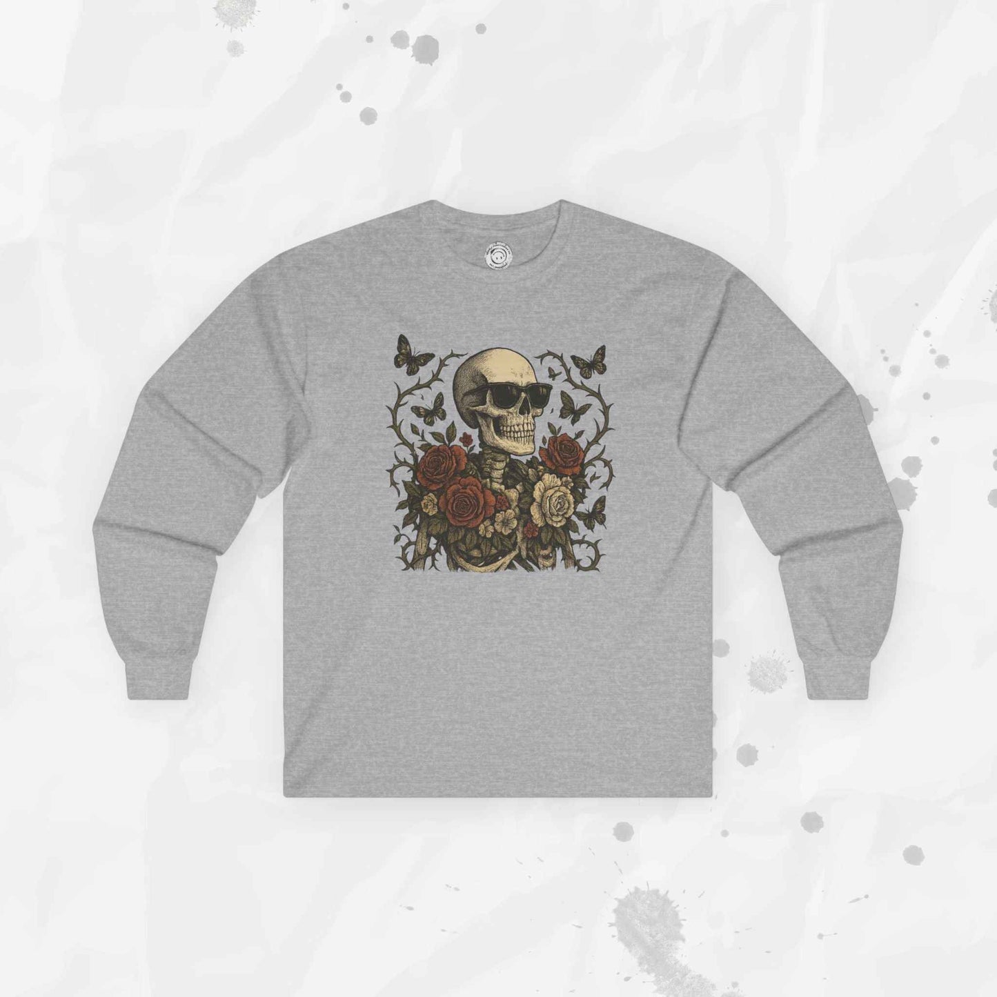Floral Skull Garden - Long Sleeve T-Shirt