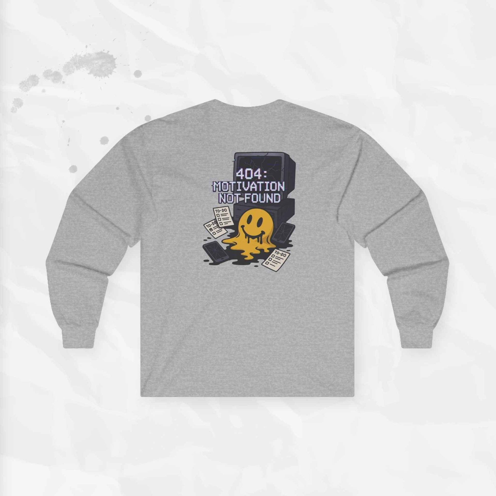 404: Motivation Not Found - Long Sleeve T-Shirt