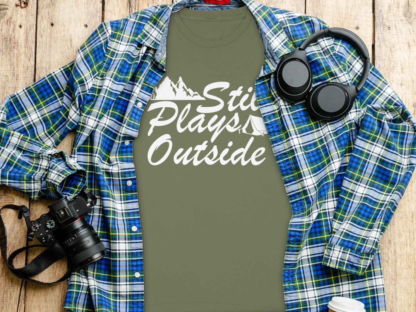 Still Plays Outside Camping and Hiking Design Long Sleeve T-Shirt