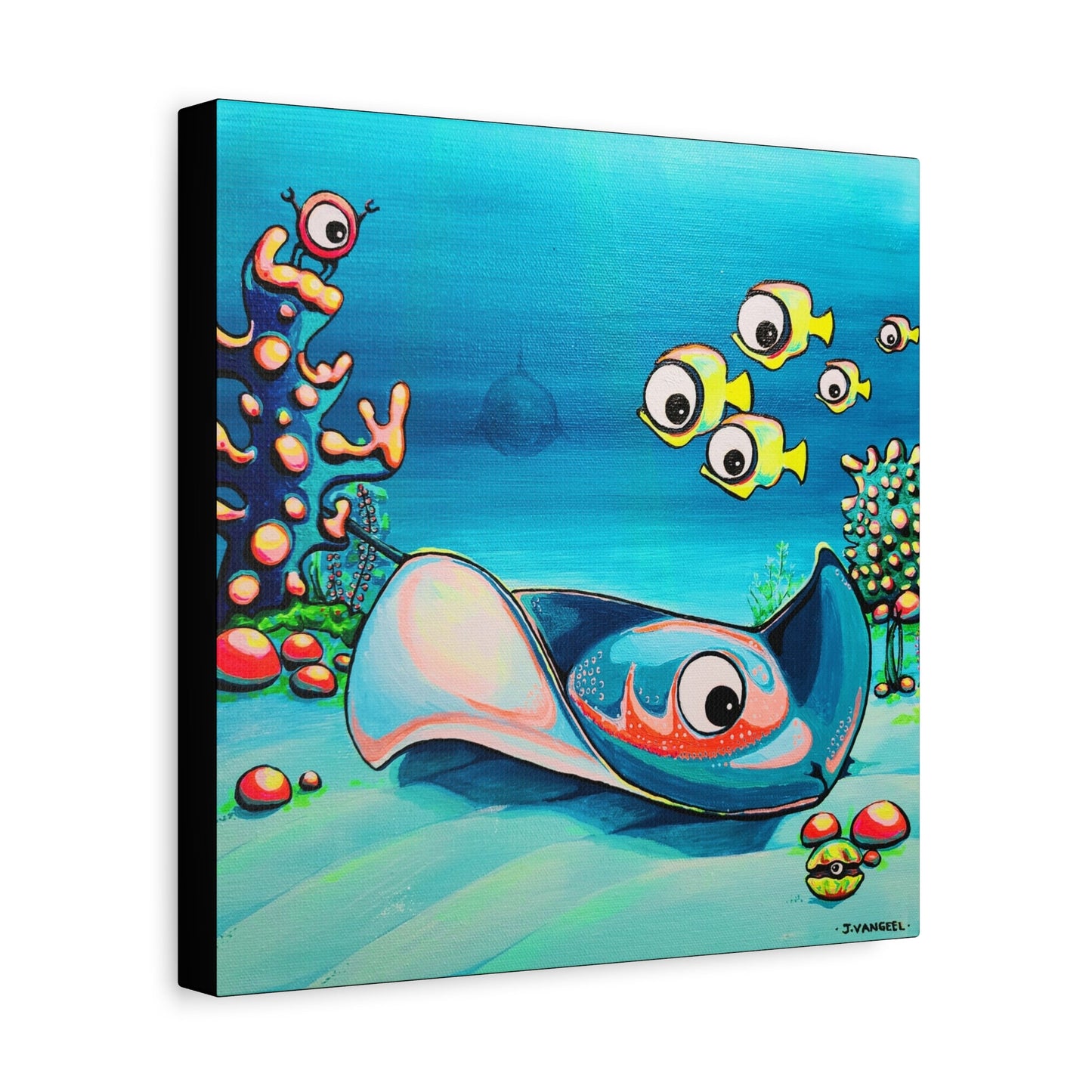 Cyclops Stingray Canvas Print, Original Artist Design, Home Decor Wall Art