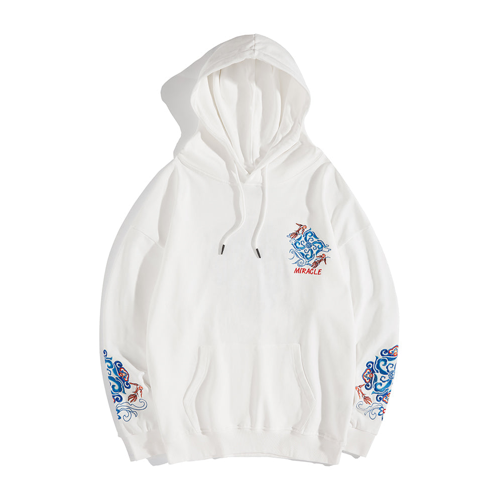 KH9201 Fish Art Embroidery Hoodie