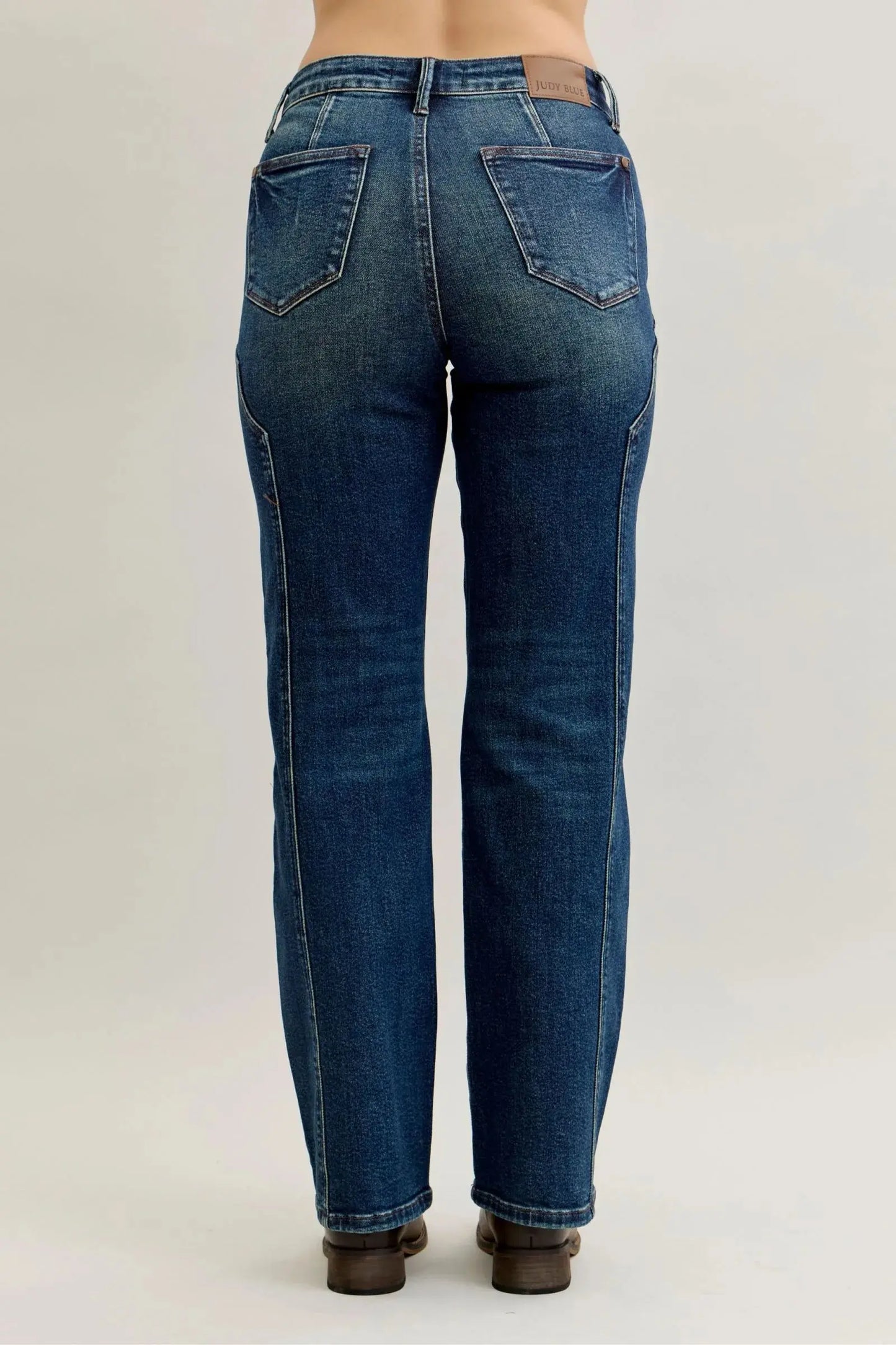Plus Size Seam Detailed Straight Leg Judy Blue Jeans