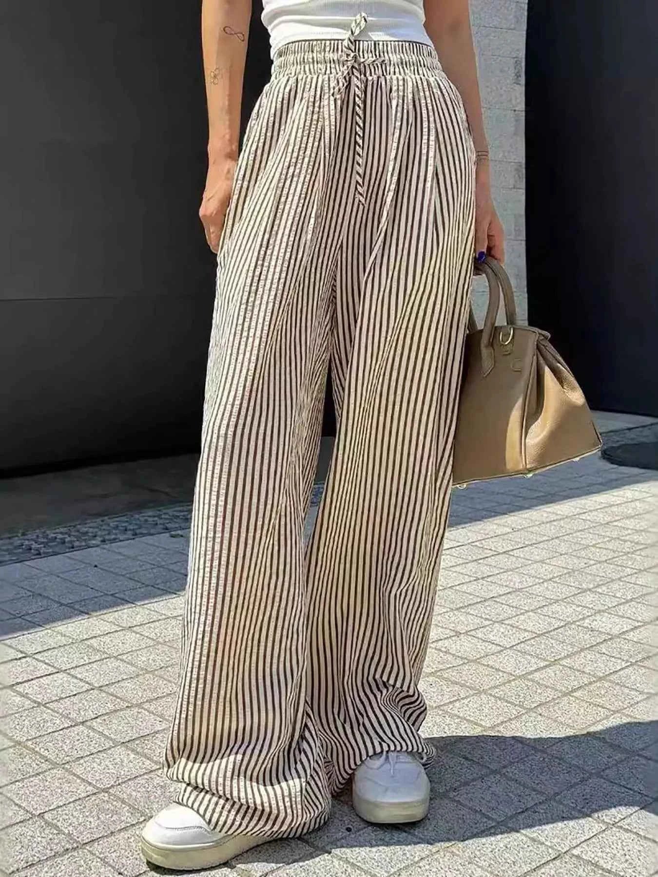 Striped Wide Leg Pants