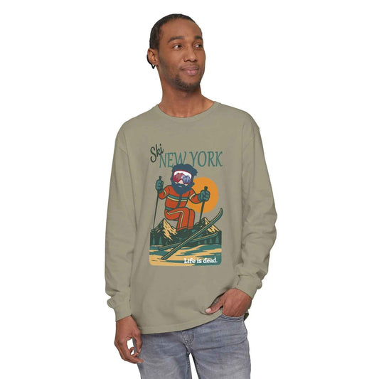 Ski New York - Life is dead.® Mountain Collection Garment-Dyed Long Sleeve T-Shirt