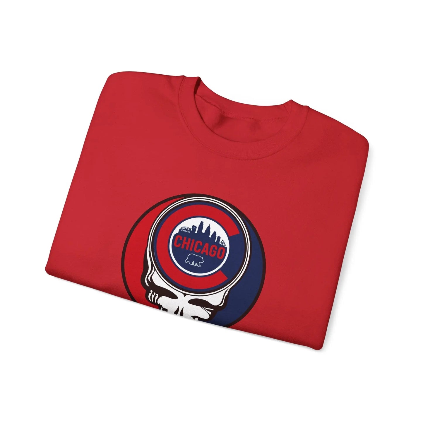 Chicago Cubs Original Stealie Grateful Dead Crewneck Grateful Dead Sweatshirt