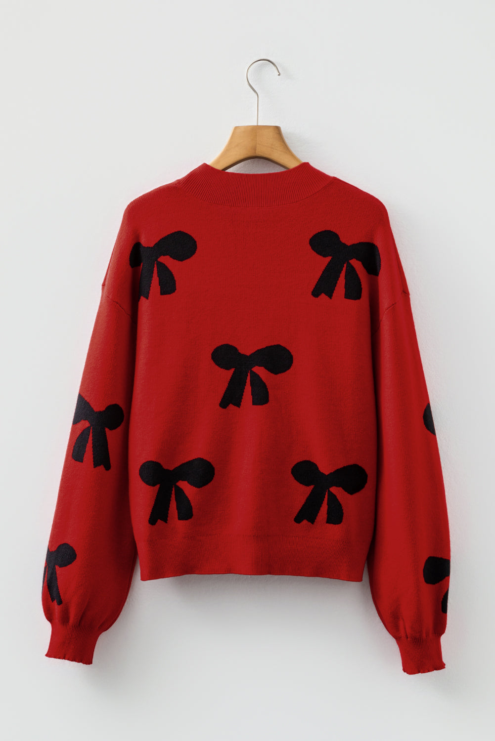Eleanor Bow Pattern Loose Sweater