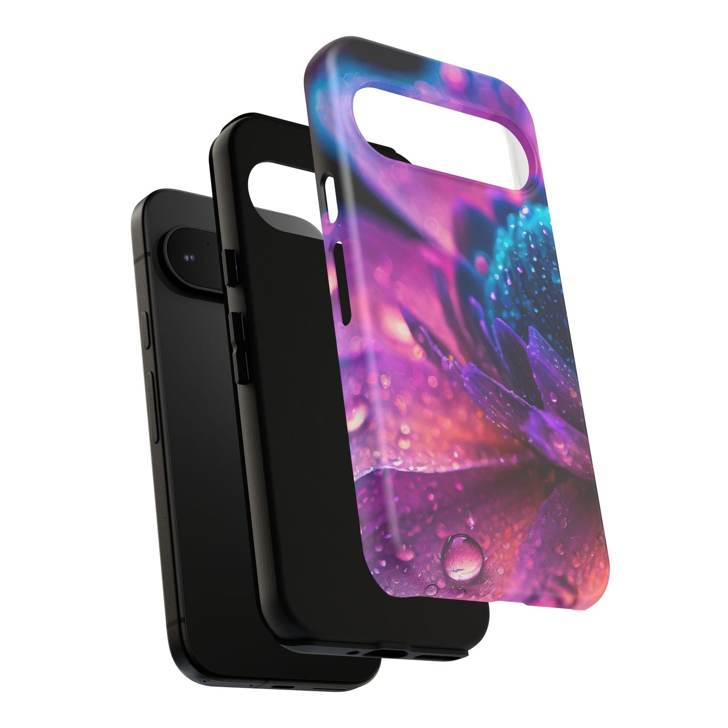 Vibrant Blue And Purple Flower Tough Phone Case