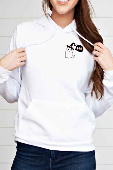 Ghost With Witch Hat 4871 Hoodie