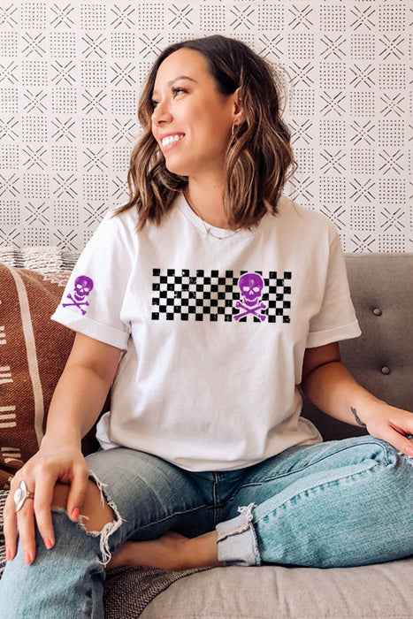 Checkered Skull 4875 Tee