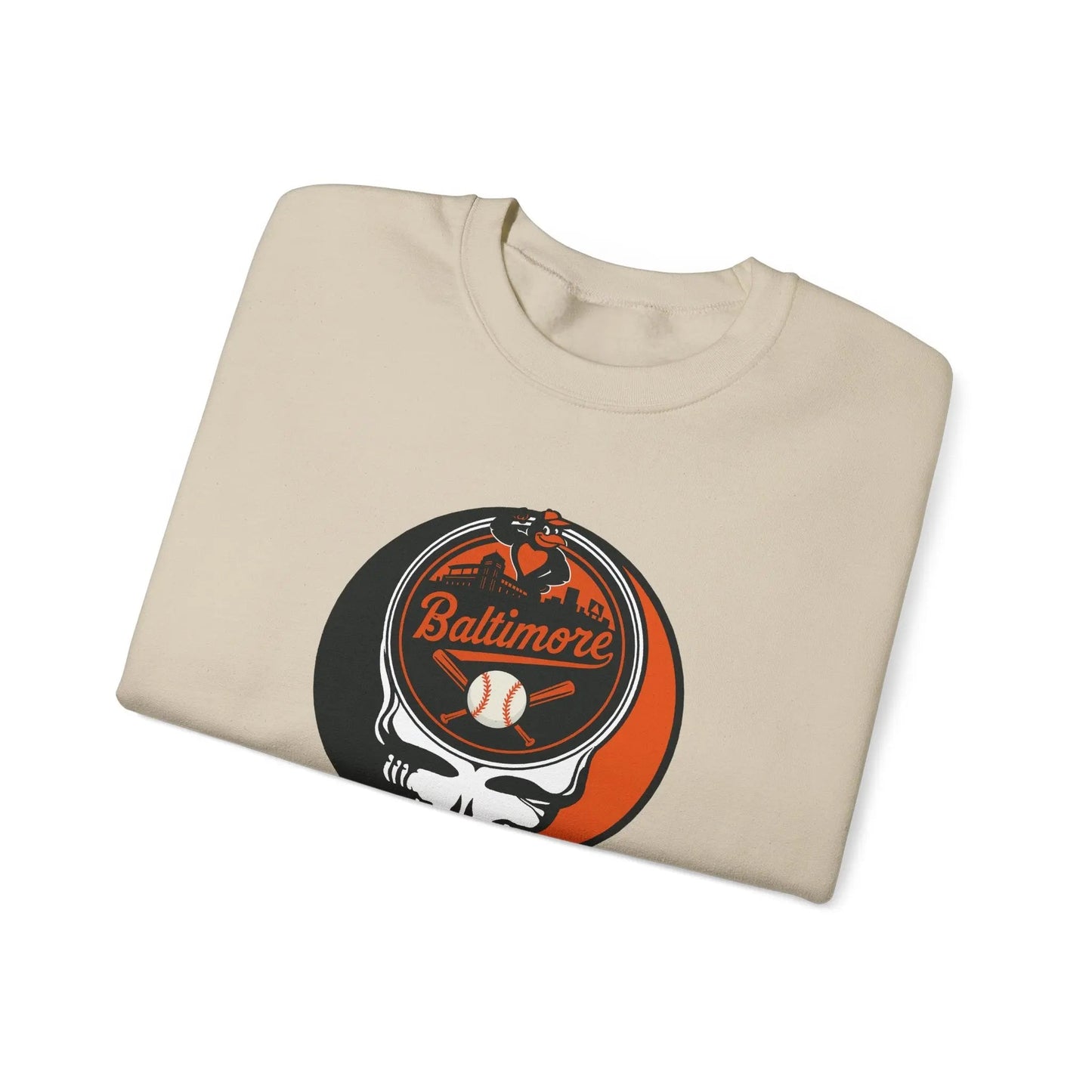 Baltimore Orioles Original Stealie Grateful Dead Crewneck Grateful Dead Sweatshirt