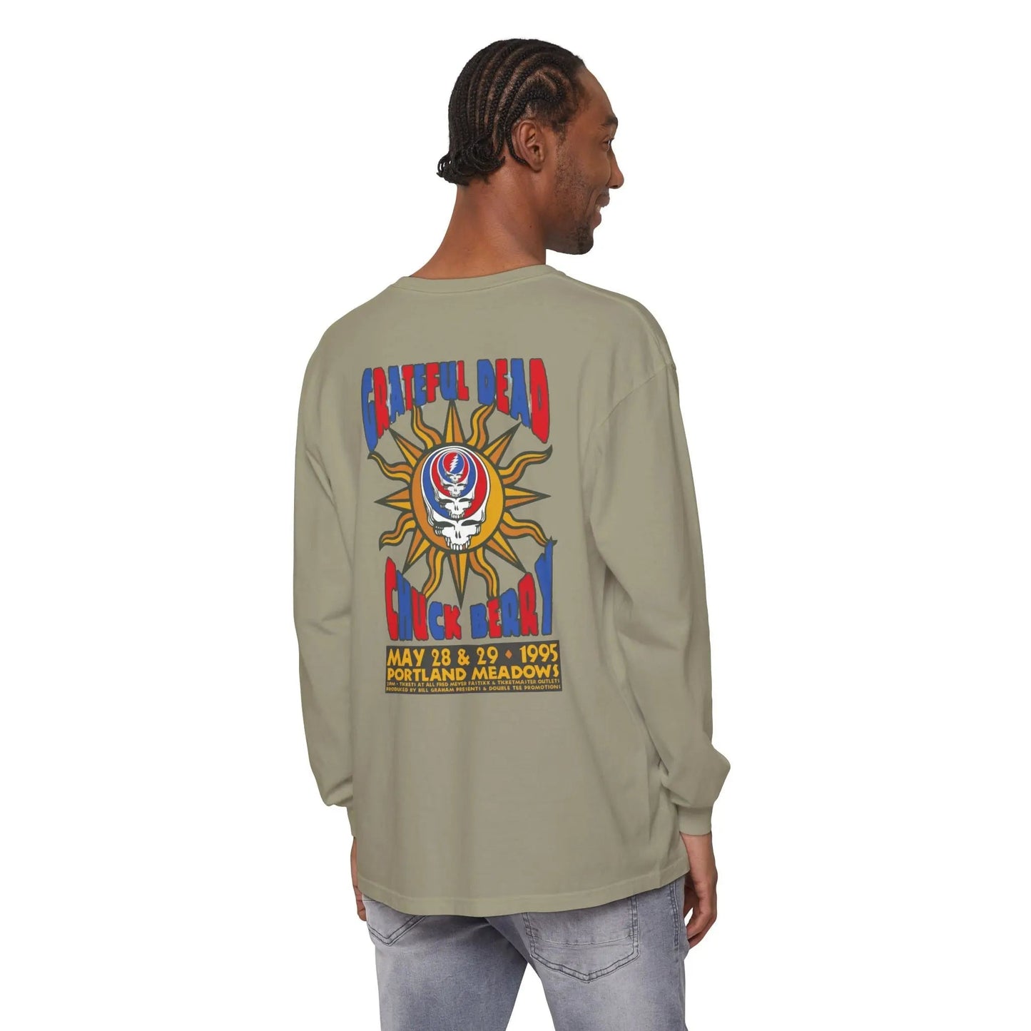 Chuck Berry Grateful Dead Concert Garment-Dyed Long Sleeve T-Shirt